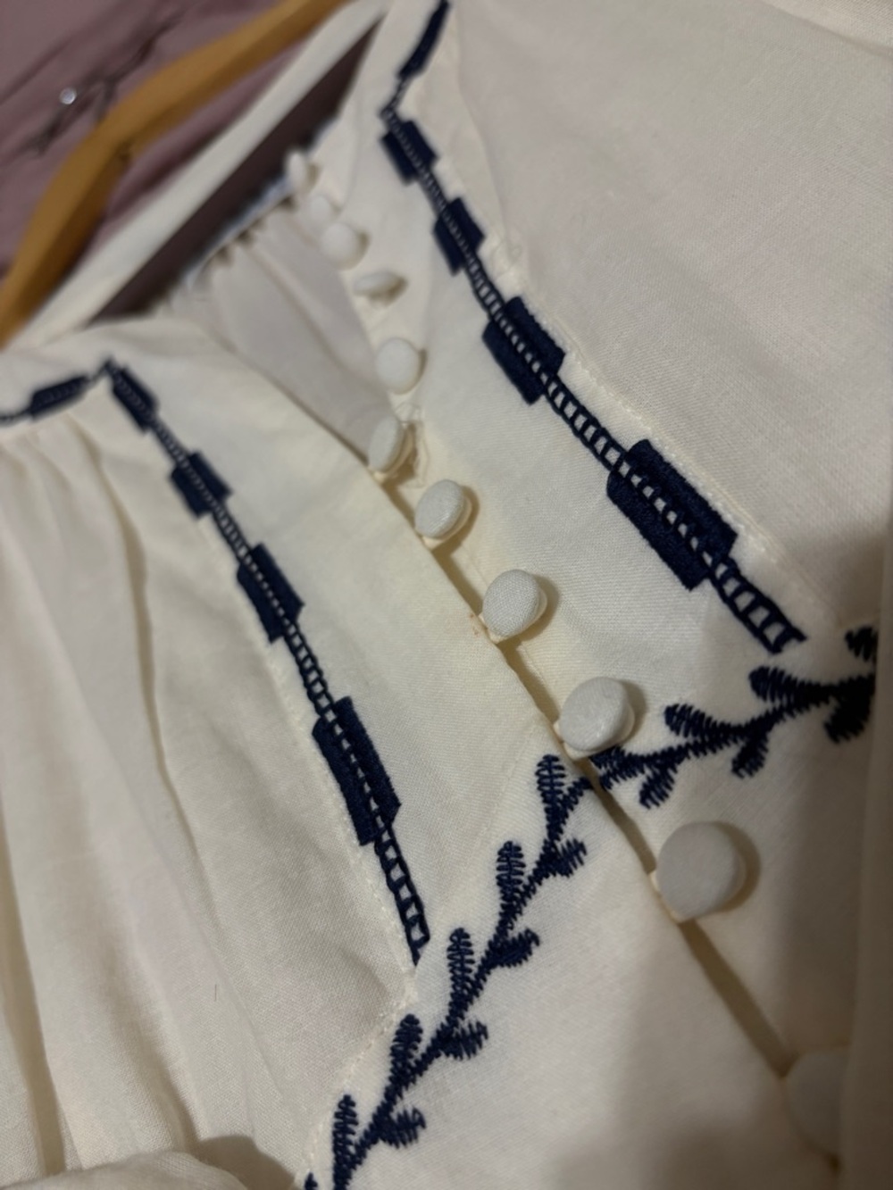 Cream Embroidered CLAUDIE Pierlot Paris  Boho dress - Picture 12 of 16